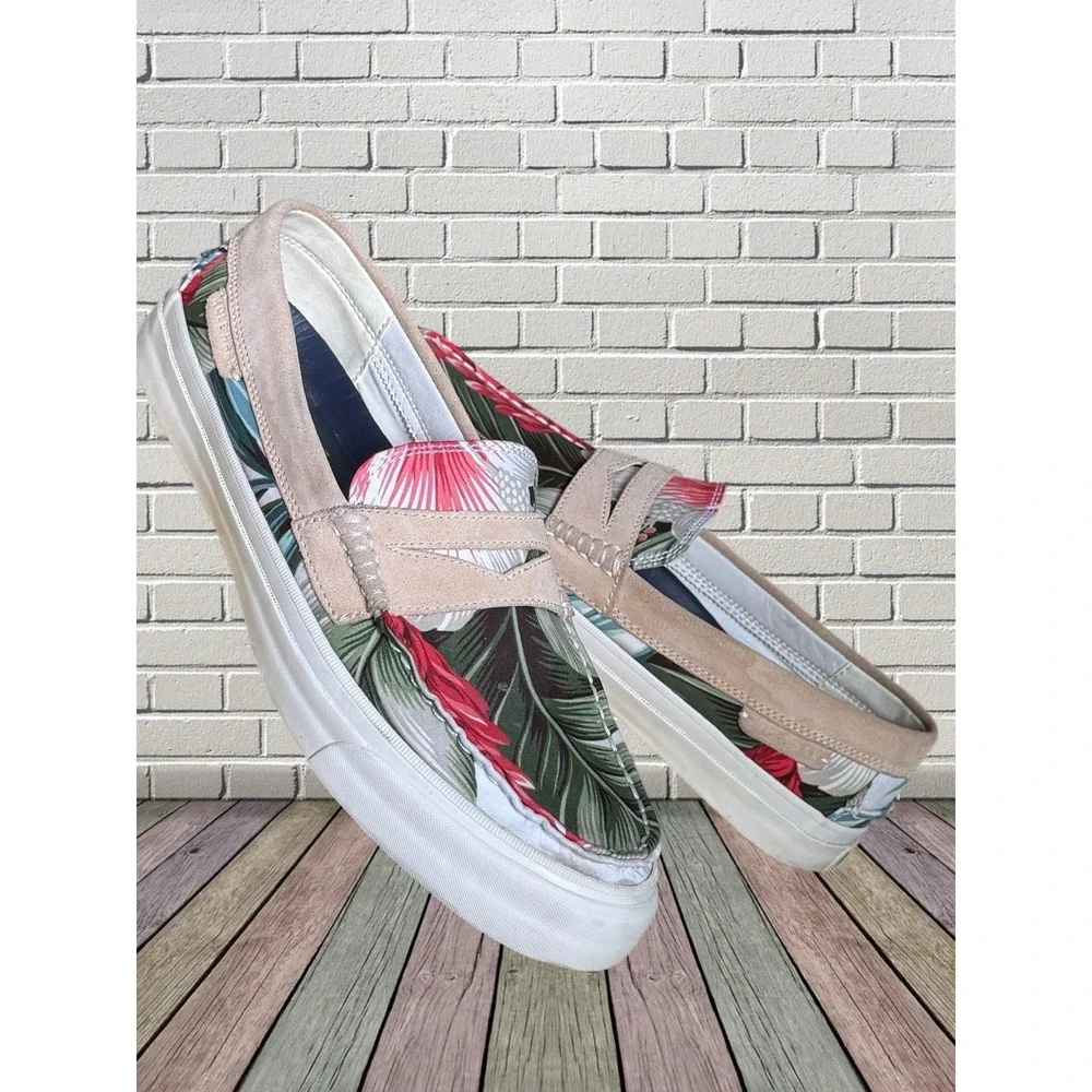 Cole Haan Moccasin Pinch Maine Classis Mens Floral Boat Shoes Deck Sz 9.5M Grand